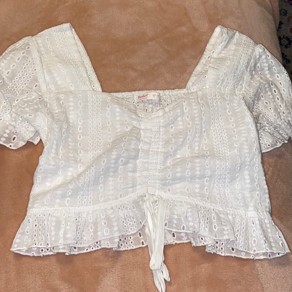 White crop top